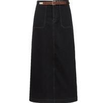 ONLY Women's Retro Washed High-Waist A-Line Denim Skirt S