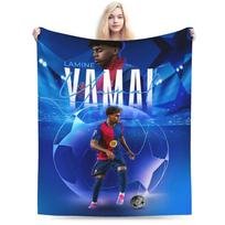 Lamine Yamal Vilnos Antklodė Minkšta Patogi Futbolo Žvaigždės Tematikos Mėtoma Lovai ar Sofai 75cmx90cm