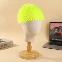 Spiky Ball Hat - Funny Headwear For Pranks, Festivals, Cosplay - Elastic Stress Relief Headgear For Men Women geltona