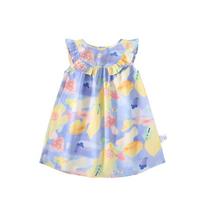 Classic Teddy Girls' Floral Pastoral Summer Dress 110