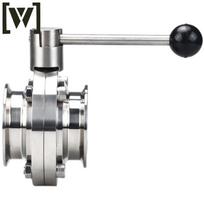 Sanitary Quick Clamp Butterfly Valve φ38 Clamp 50.5