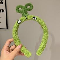 Korean Style Green Grass Carrot Headband Hairpin With Fresh Sweet Plant Flower Element Grass
