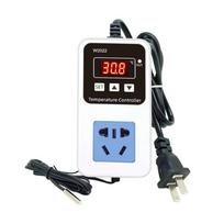 W2026 110-220V/1500W Smart Digital Temperature Controller Thermostat Outlet -50~120°C Precise Temperature Control for Greenhouse