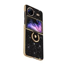 For Vivo X Flip Case Slim Glittering PU Leather Foldable Folio Ring Stand Phone Cover Case Vivo X Flip PC