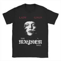 Men Lady Gaga Mayhem Ball Tour T Shirt  Cotton Tops Vintage Short Sleeve Round Neck Tee Shirt 6XL T-Shirt S įvairiaspalvis