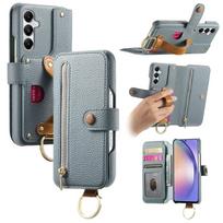 Piniginė Kortelių Lizdas Odinis Telefono Dėklas Samsung S25 Edge S26 S24 Ultra S23 S22 Plus S21FE A55 A35 A07 A17 A56 A36 A26 A16 Dangtelis Galaxy S26 Ultra mėlyna