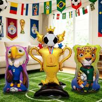 2026 JAV Meksika Kanada Pasaulio taurės futbolo kamuolio folijos balionas su stovu Dekoracija Žaidimo palaikymo rekvizitas