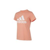 Adidas Essential Logo Print Sport Round Neck Short Sleeve T-Shirt Women Tops Pink H07810 M white