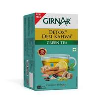 Girnar Detox Green Tea - Desi Kahwa| 36 Tea Bags in Each Pack| Pack of 2 + Green Ilayachi 25g