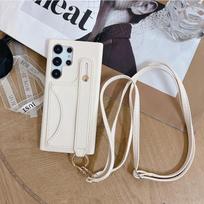 Crossbody Wrist Strap Phone Case for Samsung Galaxy S23 S22 Ultra Plus A13 A33 A54 A14 A24 A34 4G 5G Wallet Card Holder Cover Galaxy S23 Ultra