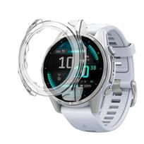 Garmin Fenix 8 43mm Compatible Case - Hard Protective Case Transparent Tempered Glass Screen Phonillico® skaidri