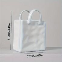 1Pcs Creative Resin tote bag vase storage ornament, Home practical and decorative 1pc