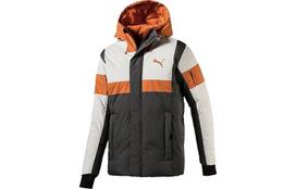 PUMA Down Jackets Men's Lime Gray Hooded Thickened Other 580025-37 XS