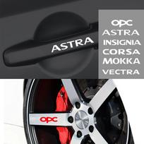 8pcs For OPEL OPC Astra Insignia Corsa Mokka Vectra  decals stickers for door handle and wheels rims 6cm&for Insignia