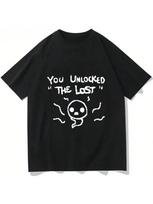 Binding Of Isaac You Unlocked The Lost TShirt Vintage Graphic T Shirts Men Women Fashion Classic O-Neck Short Sleeve T-Shirts S įvairiaspalvis