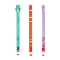 3 mielų vandenyno tema rašiklių rinkinys, Generic, trinami, sklandžiai rašo, įvairių spalvų, 1 ml papildas, idealiai tinka vaikams, mokyklai, biurui One Size blue