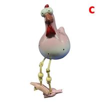 Funny Chicken Fence Decor Resin Statues Home Garden Farm Yard Decorations Chicken Hen Sculpture Art Craft Courtyard C