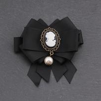 Retro Bow Corsage Brooch, High-end Fabric Ribbon Clothing Pin, Elegant Fashion Decorative Accessories for Women juoda