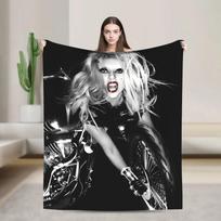 Lady Singer Rock Album Gagas Blankets Flannel Textile Decor YK Tour Multifunction Soft Throw Blanket for Bedding Throws 75cmx90cm