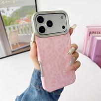 Luxury Leopard Print Phone Case For iPhone 11 12 13 14 15 16 17 Pro Max Air Plus Business Shockproof Soft TPU Bumper Back Cover iPhone 12 rožinė