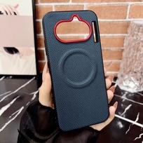 For Nothing Phone 4a Case Magnetic Nylon Woven Matte Leather Skin-friendly Back Case Cover Bumper Nothing Phone (4a)