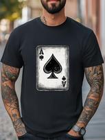 Ace of Spades Poker Graphic Print T-Shirt Unisex Men Women Trendy Tee Casual Tee Unisex T-Shirt Graphic Tee S