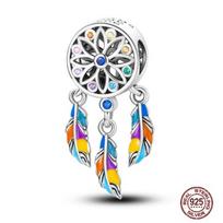 Charms FitFashion 925 Silver Original Bracelet Luminous Firefly Butterfly Turtle Feather Blue Eyes Beads DIY Daily Jewelry Gift