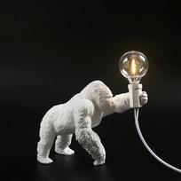 Dizainas King Kong lempa Derva Gyvūnas Gorila Stalo lempos Mini Gorilos papuošalai Mielos LED lemputės amatas Namų dekoras Šviestuvas