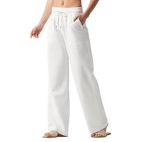 Women's Loose And Comfortable Casual Fashion Solid Color Pocketed Pants L balta