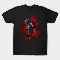 Men Black Print T-shirt Predator No-Cut Transfer Paper Print Cotton Tshirt 3XL