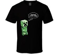 Creepers Gonna Creep Minecraft Game Pc T Shirt Mens Womens Tees Top S green