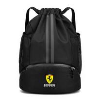 Sportinis krepšys Fitness kuprinė Moterims Vyrams Krepšinio kuprinė Lauko treniruotėms Raišteliu užtraukiama sportinė kuprinė Ferrari SP1 812 F40 SF90 juoda