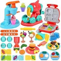 Play-Doh 3-in-1 Kitchen Playset - Ice Cream Maker, Noodle Maker, Burger Maker, Food Toys & Crafts - Deluxe Play-Doh 2025
