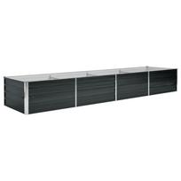 vidaXL Sodo lovelis, antracito, 320x80x45cm, plienas, aukštas