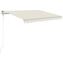 vidaXL Automatinė markizė su LED/vėjo jutikliu, kreminė, 300x250cm