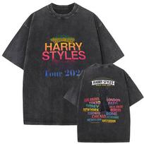 Retro Washed Harry Styles Together World Tour 2026 Merch T-Shirt Men Women O-Neck High Quality Fashion Cotton Oversized T Shirt S įvairiaspalvis