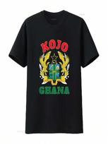 Wounisex Ghana Kojo Monday Born Ashanti Kwa Language T Shirt Black Large Vintage Washed Top For Everyday Wear Homme Versatile S