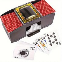 Automatic Poker Card Shuffler Board Games Battery Operated Playing Cards for Shuffle 2 Deck Automatic Hand Crank Home Card Games FPJ
