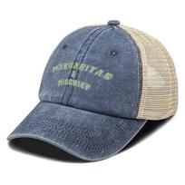 MARGARITAS AND MISCHIEF Printed Snapback Baseball Cap Adjustable Distressed Flat Brim Hat For Unisex Women Outdoor Sports Hiking