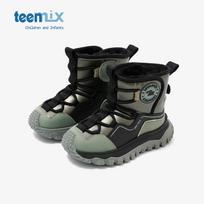 TEENMIX Kids' Winter Warm Snow Boots 37 kamufliažinė žalia spalva