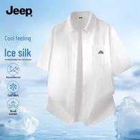 JEEP Men's Lightweight Ice Silk Short Sleeve Casual Shirt 2XL