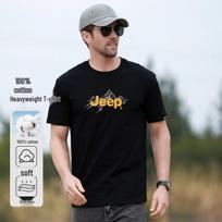 JEEP Men's Outdoor Casual Pure Cotton Round Neck T-shirt XL