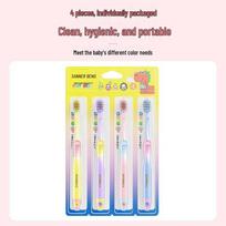 Beno Mountain-Shaped Children's Toothbrush with Soft Bristles and Olive Head Design
