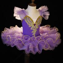 Girls Ballet Tutu Dress Swan Costume Soft Tulle Kids Dance Recital Outfit 120cm levanda