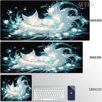 Cute Cartoon Fox Large Gaming Mouse Pad Computer Laptop Mousepad Keyboard Desk Mat PC Gamer Mouse Mat XXL Office Kawaii Mausepad Small 180x220x2mm
