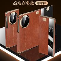 Prabangus aliejaus ir vaško dėklas, skirtas Huawei Mate XT ir Mate XTs, galutinis originalios odos sulankstomo ekrano visapusiškas apsauginis dėklas Genuine Leather&Huawei Mate XT Ultimate