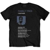 2pac Tupac T Shirt Family Tree 4 Mother logo new Official Mens Black Unisex T-Shirt XL