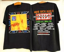 90039s Nine Inch Nails NIN World Tour 1994 2 Side Black Unisex T-shirt Unisex T-Shirt M