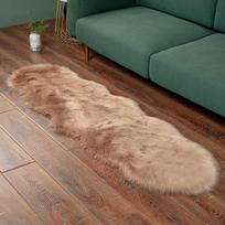 Avikailis Miegamojo kilimas Namų dekoras Kilimėliai Pūkuotas kailis Svetainės kilimai Sofa Nakties kilimėlis Minkštas pliušinis kilimėlis Vaikų lovos kambario kilimėliai 45x65cm chaki