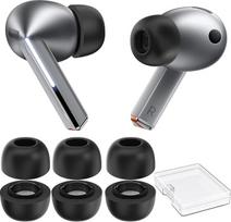 "AhaStyle" atminties putų ausų kištukai "Samsung Galaxy Buds4 Pro" (2026) ir "Galaxy Buds3 Pro" (2024), 3 poros didelių patogių triukšmą slopinančių pakaitinių ausų kištukų su nešiojama laikymo dėžute